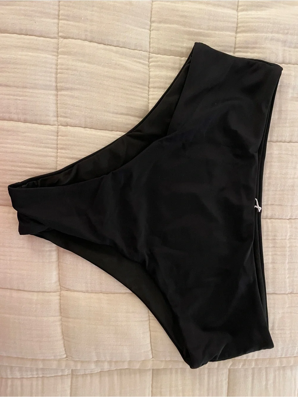 High-Waist Black Bikini Bottom — Sleek Coverage